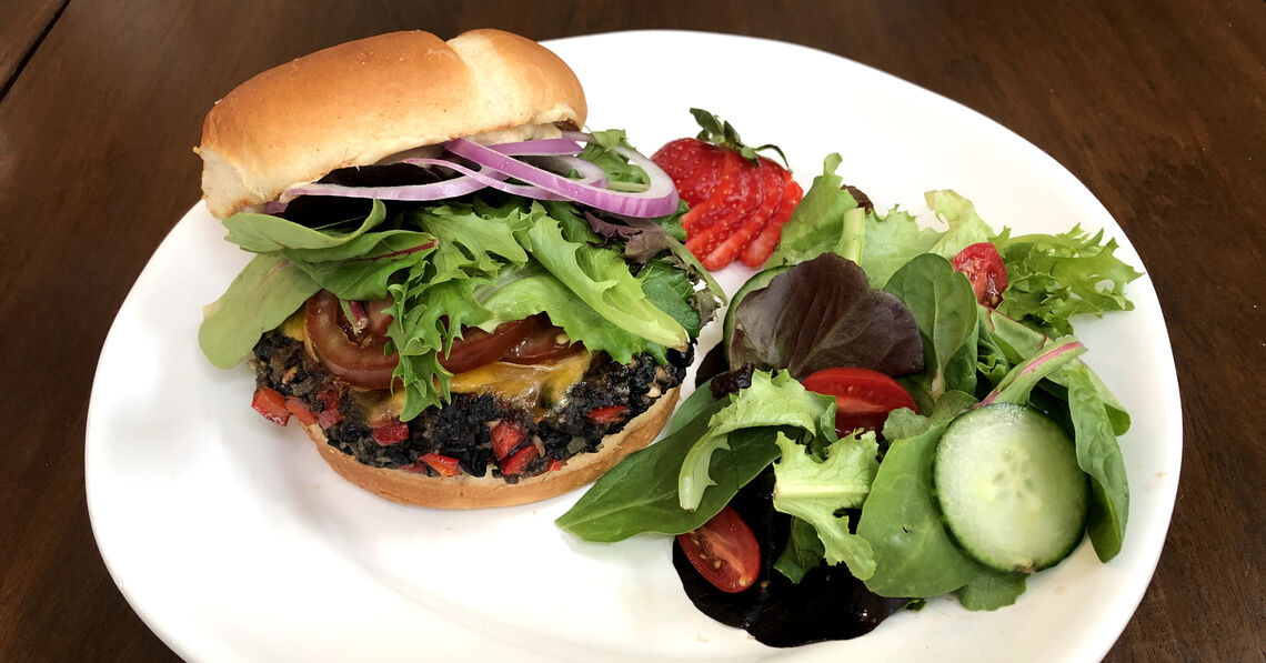 Smoky Vegetarian Black Bean Burger | USDA Recipe for Schools