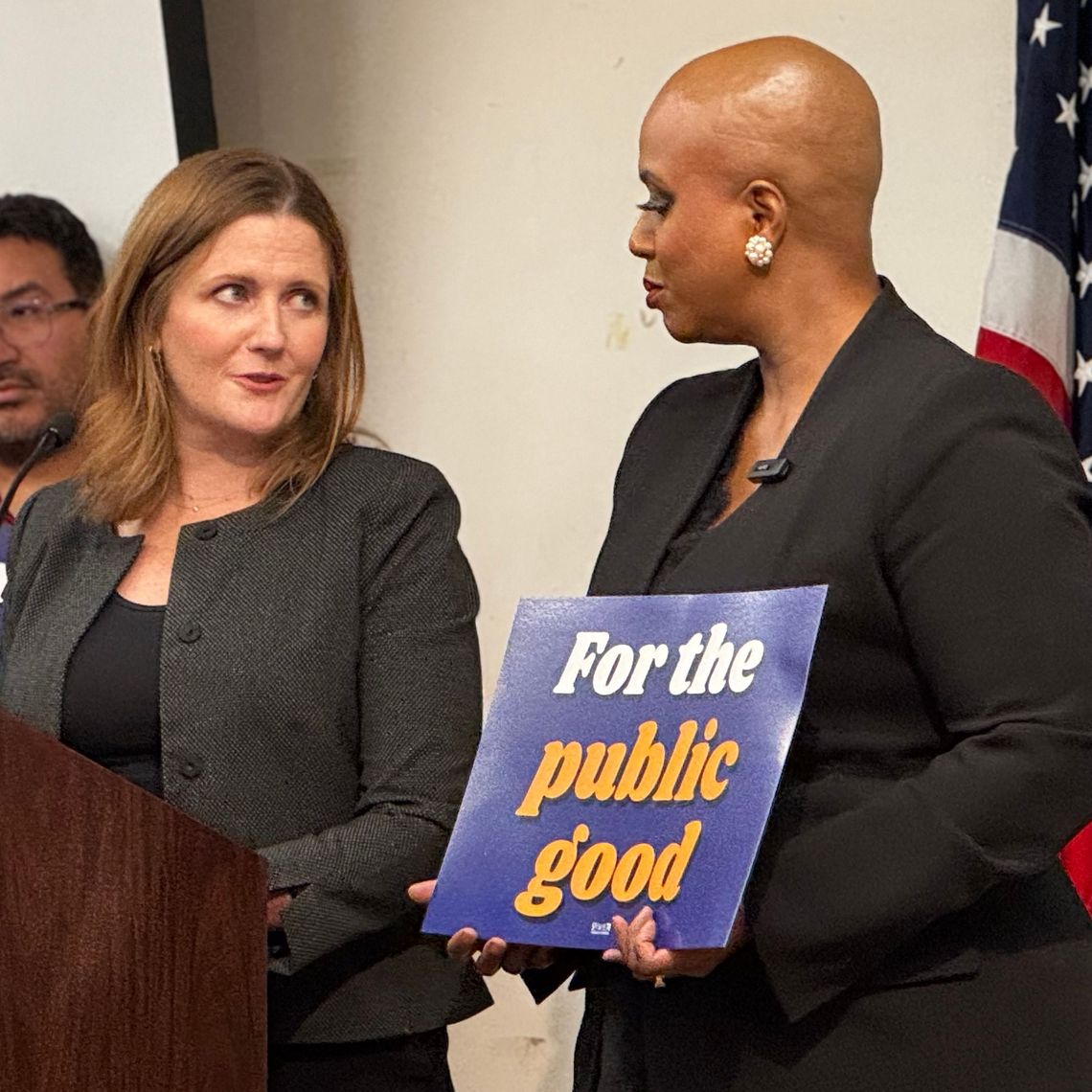 Jen Lemmerman of Project Bread and Ayanna Pressley