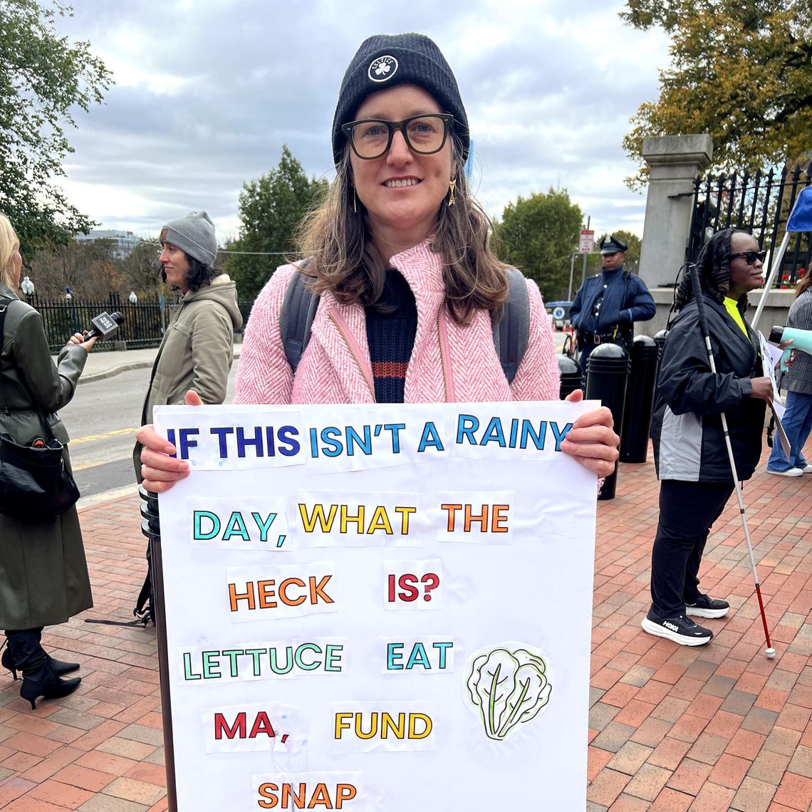 Seana Weaver of the Boston Food Access Council attends Project Bread's Rally for SNAP.