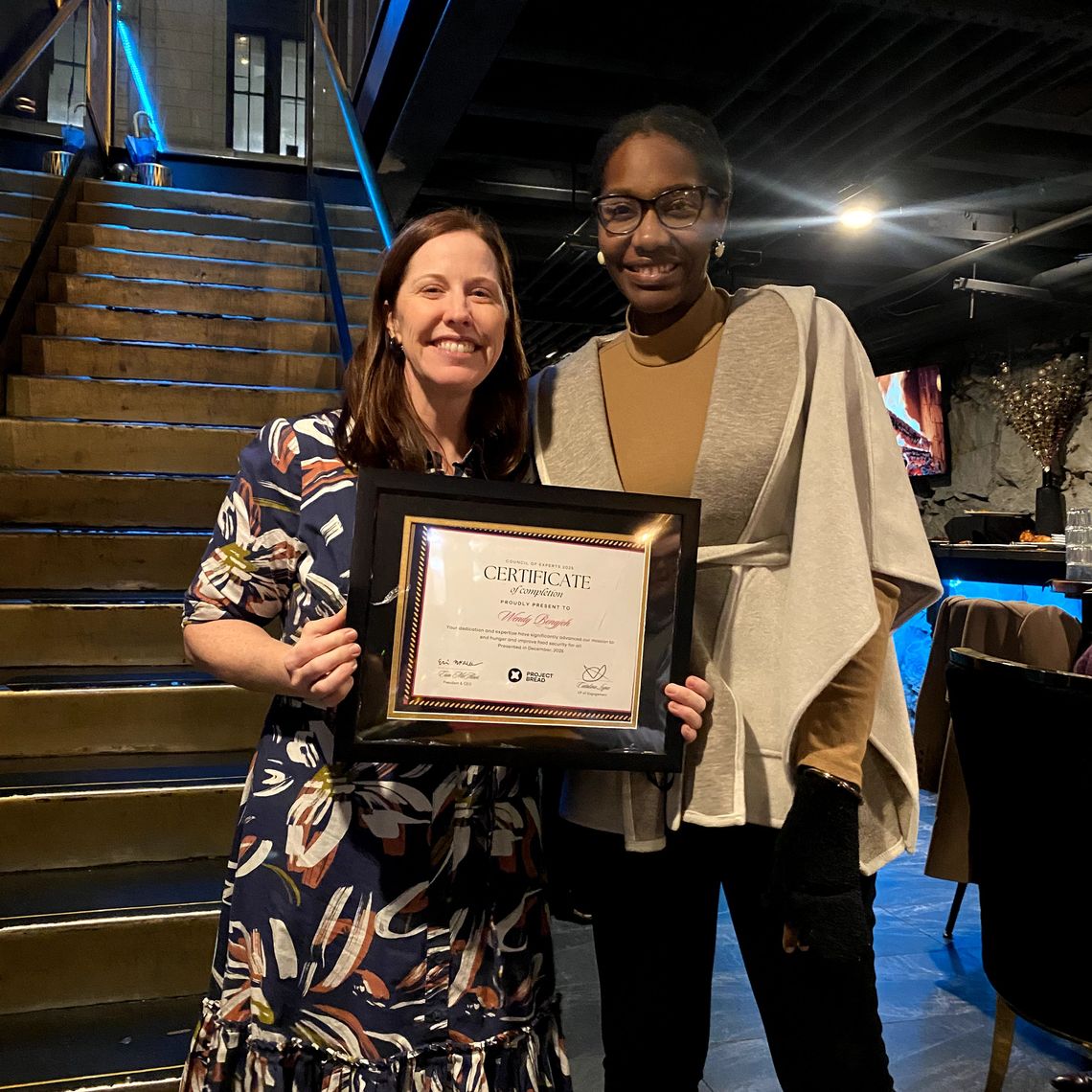 Wendy Bongjoh attends the Council of Experts celebration.