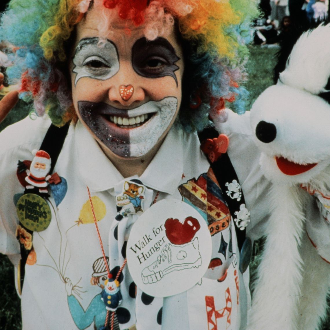 clown at the walk for hunger