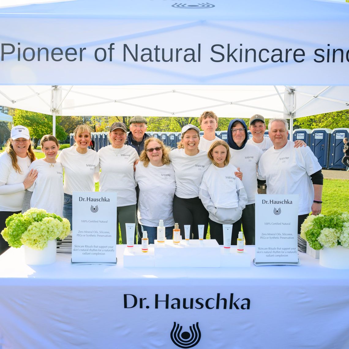Dr. Hauschka set up a welcoming booth displaying their products at The Walk for Hunger.