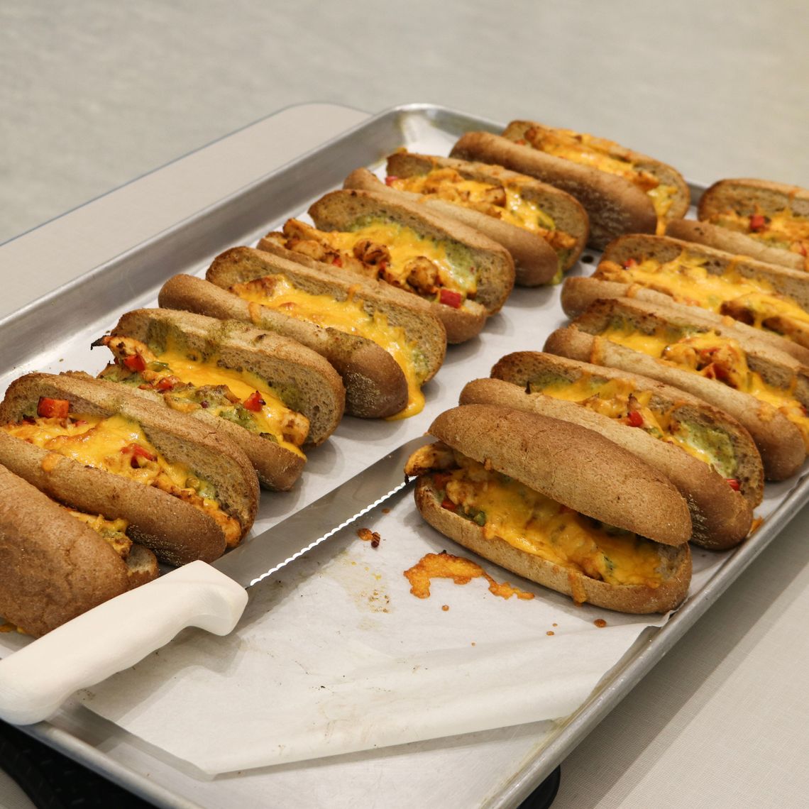 Chicken cheesesteak with a cilantro sauce